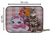 Miapet Elekli Desenli Kedi Tuvalet Önü Paspası 60 x 45 cm Three Colour - 2