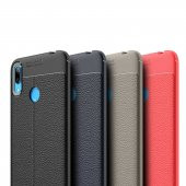 Huawei Y7 Prime 2019 Kılıf Zore Niss Deri Desenli Silikon Kılıf - 9
