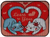Miapet Elekli Desenli Kedi Tuvalet Önü Paspası 60 X 45 Cm Love You - 1