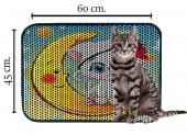 Miapet Elekli Desenli Kedi Tuvalet Önü Paspası 60 x 45 cm Grandpa Moon - 2