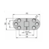 Mepa MKM04 Krom Masa Menteşesi (2 Adet) - 2