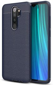 Xiaomi Redmi Note 8 Pro Kılıf Deri Görünüm Sert Karbon Kapak - 3
