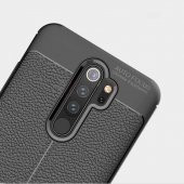 Xiaomi Redmi Note 8 Pro Kılıf Deri Görünüm Sert Karbon Kapak - 8