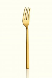 Klas Titanyum Mat Gold 12 Adet Tatlı Çatalı 18/10 Paslanmaz Çelik 2,5 mm - 1