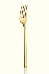 Klas Titanyum Parlak Gold 12 Adet Tatlı Çatalı 18/10 Paslanmaz Çelik 2,5 mm - 1