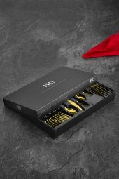 Black Mix Touch Mat 36 Parça Çatal Kaşık Takımı 18/10 Paslanmaz Çelik - 2