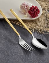 Soft Touch Mat 30 Parça Çatal Kaşık Takımı 18/10 Paslanmaz Çelik thumbnail 1