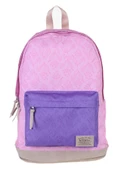 Kaukko Wichlight Pembe - Mor Çiçek Desenli Okul ve Günlük Sırt Çantası thumbnail 1