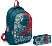 Coral High Astronot  Erkek Çocuk İlkokul Çantası ve Kalemlik Seti - 1