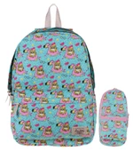 Kaukko Nature Turkuaz Aslan Flamingo Okul ve Günlük Sırt Çanta Seti thumbnail 1