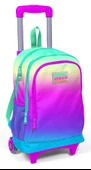 Coral High Pembe-Yeşil-Mavi Işıklı Tekerlekli Çekçek Okul Çantası - Kız Çocuk - 1