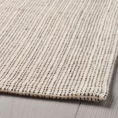 Natürel İnce Halı 120x180 cm %100 Pamuk MeridyenDukkan Kırık Beyaz 2 mm - 2