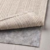 Natürel İnce Halı 120x180 cm %100 Pamuk MeridyenDukkan Kırık Beyaz 2 mm - 3