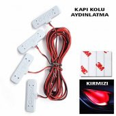 Kapı Kolu Aydınlatma Kırmızı Kapı İçi LED Lamba Kapı Kolu Led Aydınlatma OTO Aksesuar Araç İçi LED - 1