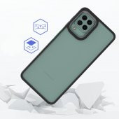 KNY Apple İphone 13 Kılıf Silikon Kenarlı Renkli Flora Kapak Lacivert - 4