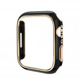 KNY Apple Watch 7 41 MM İçin Seramik Görünümlü Kasa Koruyucu Gard Kapak Siyah - 1