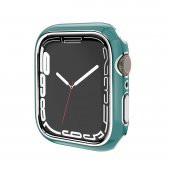 KNY Apple Watch 7 41 MM İçin Seramik Görünümlü Kasa Koruyucu Gard Kapak Siyah - 4