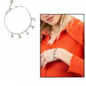 Nipora Beyaz Zirkon Taşlı Hayat Ağacı Tasarım Silver Renk Çelik Kadın Bileklik - 2