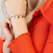 Nipora Beyaz Zirkon Taşlı Hayat Ağacı Tasarım Silver Renk Çelik Kadın Bileklik - 5