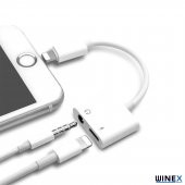Winex 2in1 Lightning to 3.5mm+Lightning Şarj Adaptör Dönüştürücü - 2