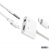 Winex 2in1 Lightning to 3.5mm+Lightning Şarj Adaptör Dönüştürücü - 3