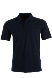 Erkek Lacivert Tişört Polo Yaka Normal Kesim % 100 Pamuk Pike Kumaş rar00877 - 1