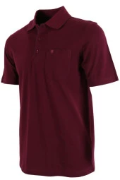 Erkek Bordo Tişört Polo Yaka Normal Kesim % 100 Pamuk Pike Kumaş rar00873 - 2