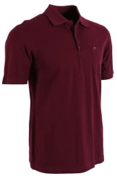 Erkek Bordo Tişört Polo Yaka Normal Kesim % 100 Pamuk Pike Kumaş rar00873 - 3