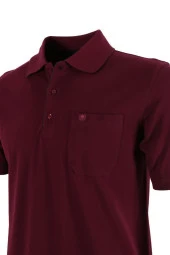 Erkek Bordo Tişört Polo Yaka Normal Kesim % 100 Pamuk Pike Kumaş rar00873 - 4
