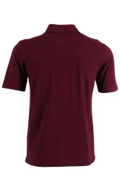 Erkek Bordo Tişört Polo Yaka Normal Kesim % 100 Pamuk Pike Kumaş rar00873 - 5