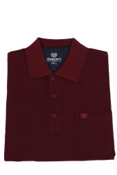 Erkek Bordo Tişört Polo Yaka Normal Kesim % 100 Pamuk Pike Kumaş rar00873 - 6