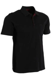 Erkek Siyah Tişört Polo Yaka Normal Kesim % 100 Pamuk Pike Kumaş rar00878 - 3