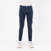 Erkek Slim Fit Düz Renk Likralı Jean Kot Pantolon - 1