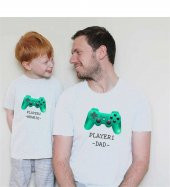 Tshirthane - Player1 Player2 Baba Oğul Kombini Tshirt Giyim - 1
