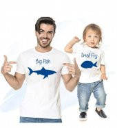 Tshirthane - Big Fish Small Fry Baba Oğul Kombini Tshirt Giyim - 1