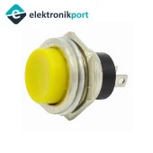 16mm Sarı Push Buton Metal DS-212 IC-180 - 1