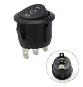 IC-134 Anahtar Yuvarlak Işıksız 3P On-Off-On 19mm Çap thumbnail 1