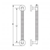 Hafele Verona Çekme Kol 300mm, Mat Siyah Renk - 1
