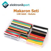 Makaron Seti 140 Adet Kutulu (Isı Polyolefin Shrink Boru) Yüksek Kalite 5 Renk thumbnail 1
