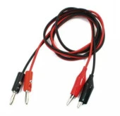 Krokodil Kablo Seti Siyah-Kırmızı Banana Jak Fiş thumbnail 2