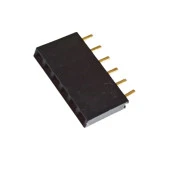 1x6 Header Dişi 10 Adet Siyah 2,54mm 180 Derece Black - 1