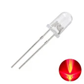 LED 5mm Kırmızı Şeffaf (10 Adet) - 1