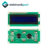 LCD Ekran 2x16 (Mavi) 1602 mavi ekran 1602A 5V beyaz yazı tipi 16 Karakter 2 Satır Arduino - 1