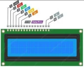 LCD Ekran 2x16 (Mavi) 1602 mavi ekran 1602A 5V beyaz yazı tipi 16 Karakter 2 Satır Arduino - 5