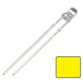 LED 3mm Sarı Şeffaf 10 adet - 1