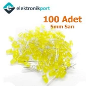 Led 5mm Sarı Difused 100 Adet thumbnail 1