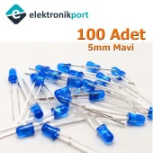 Led 5mm Mavi Difused 100 Adet thumbnail 1