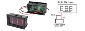 Voltmetre DC 0-30V Panel Tip Dijital Kırmızı 0.56 inch thumbnail 3