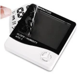 HTC-1 Dijital Termometre Sıcaklık Ve Nem Ölçer Masa Saati Alarm thumbnail 2