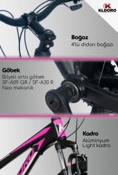 Kldoro Xk300 3.1 Alüminyum Kadro 24 Jant Bisiklet 21 Vites V Fren Bayan Bisikleti - 8